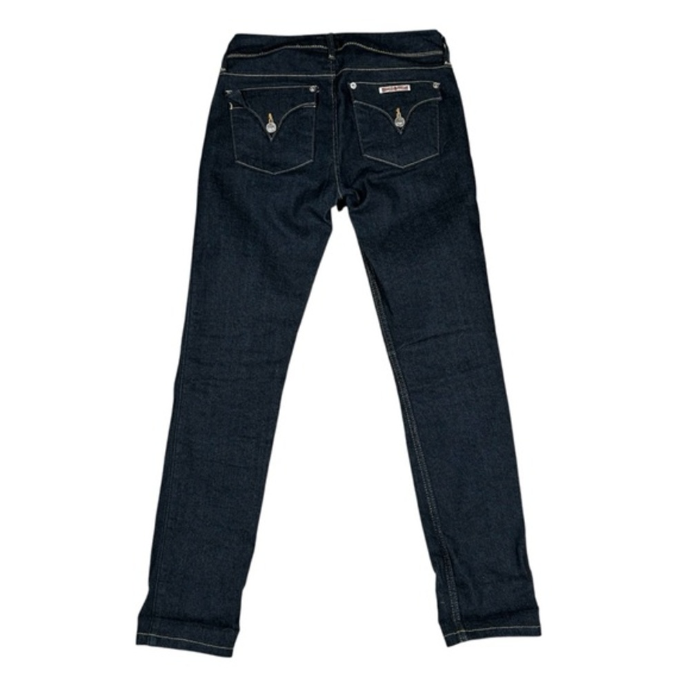 Hudson Collin Midrise Skinny Jeans Dark Wash Stretch Flap Pockets Size 26‎